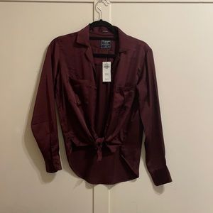 Abercrombie satin blouse